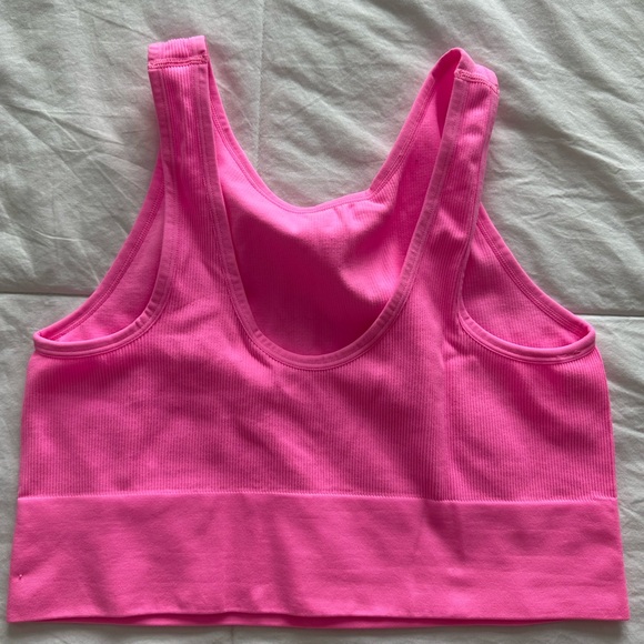 Colsie Pink Ribbed Tank Top - Picture 2 of 3
